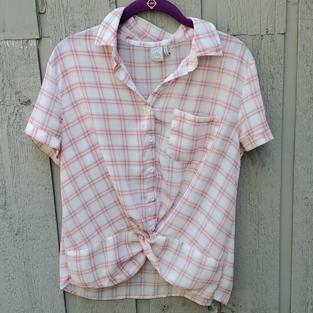 NEW! Paper Crane front tie top